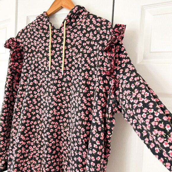 Sandy Liang x Target Ditsy Floral Puff Shoulder Hooded Sweatshirt 3X EUC - Picture 3 of 9